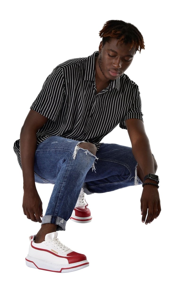 CH241 - CBT Signature Line Up Erkek Ayakkabı KIRMIZI / BEYAZ - chekich.com