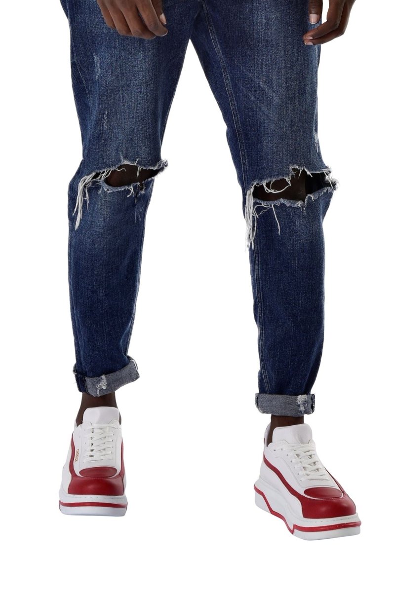 CH241 - CBT Signature Line Up Erkek Ayakkabı KIRMIZI / BEYAZ - chekich.com