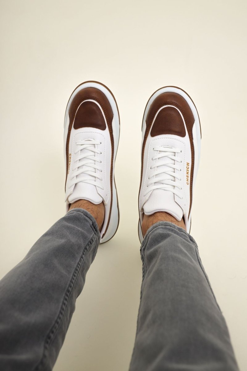 CH241 - CBT Signature Line Up Erkek Ayakkabı TABA/BEYAZ - chekich.com