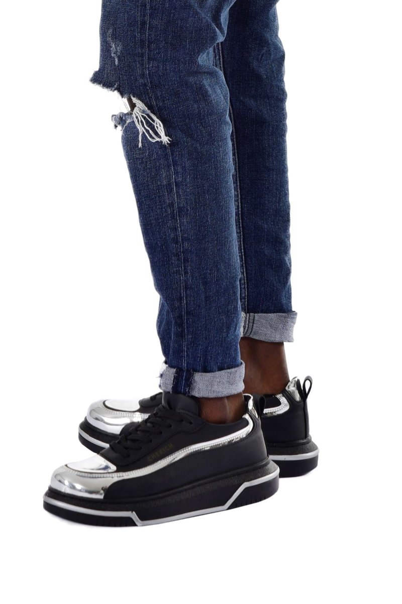 CH241 - CST Signature Line Up Erkek Ayakkabı SIYAH/GUMUS - chekich.com