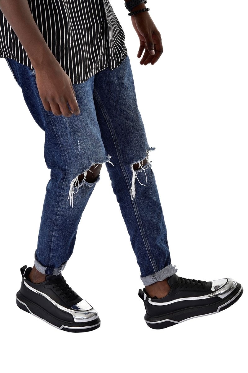 CH241 - CST Signature Line Up Erkek Ayakkabı SIYAH/GUMUS - chekich.com