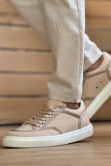 CH2505 - Keten Erkek Ayakkabı BEJ/BEJ - chekich.com