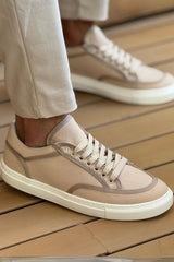 CH2505 - Keten Erkek Ayakkabı BEJ/BEJ - chekich.com