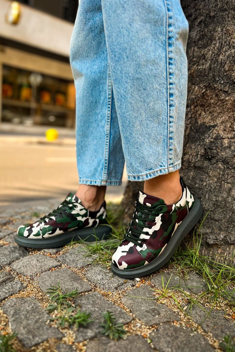 CH252 - RRT Printed Erkek Ayakkabı 306 YESIL KAMUFLAJ - chekich.com