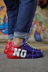 CH254 - CBT Pittura Erkek Ayakkabı 441 MAVI / KIRMIZI YES - chekich.com