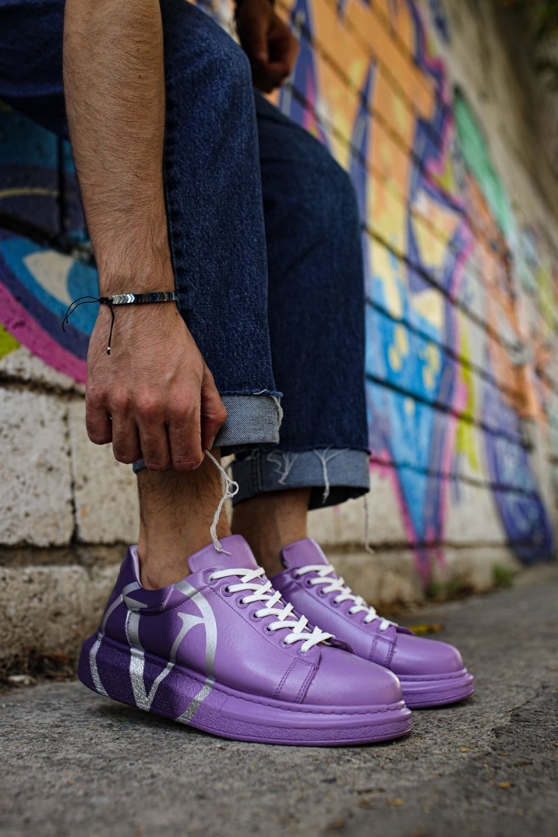 CH254 - CBT Pittura Erkek Ayakkabı 490 MOR/ KOYU MOR V - chekich.com