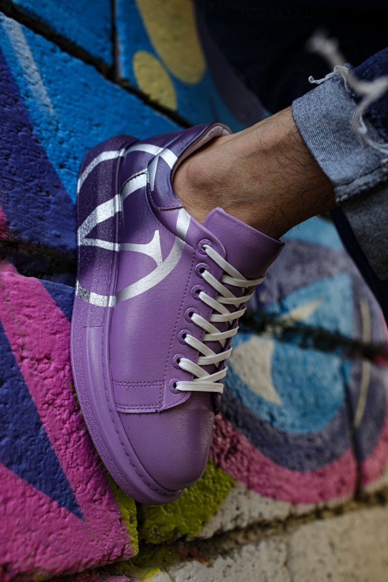 CH254 - CBT Pittura Erkek Ayakkabı 490 MOR/ KOYU MOR V - chekich.com