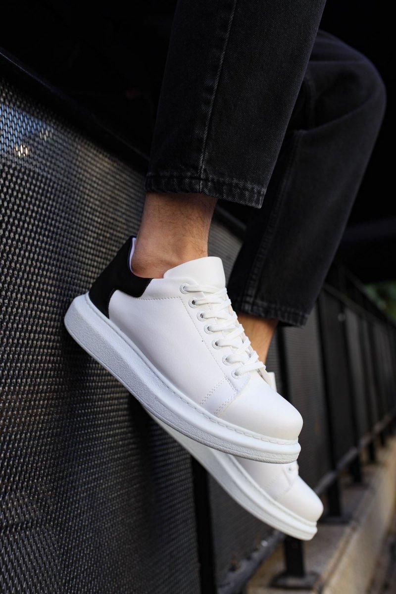 CH256 - CBT Estrella Erkek Ayakkabı BEYAZ/SIYAH - chekich.com