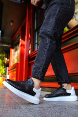 CH256 - CBT Estrella Erkek Ayakkabı SIYAH/BEYAZ - chekich.com