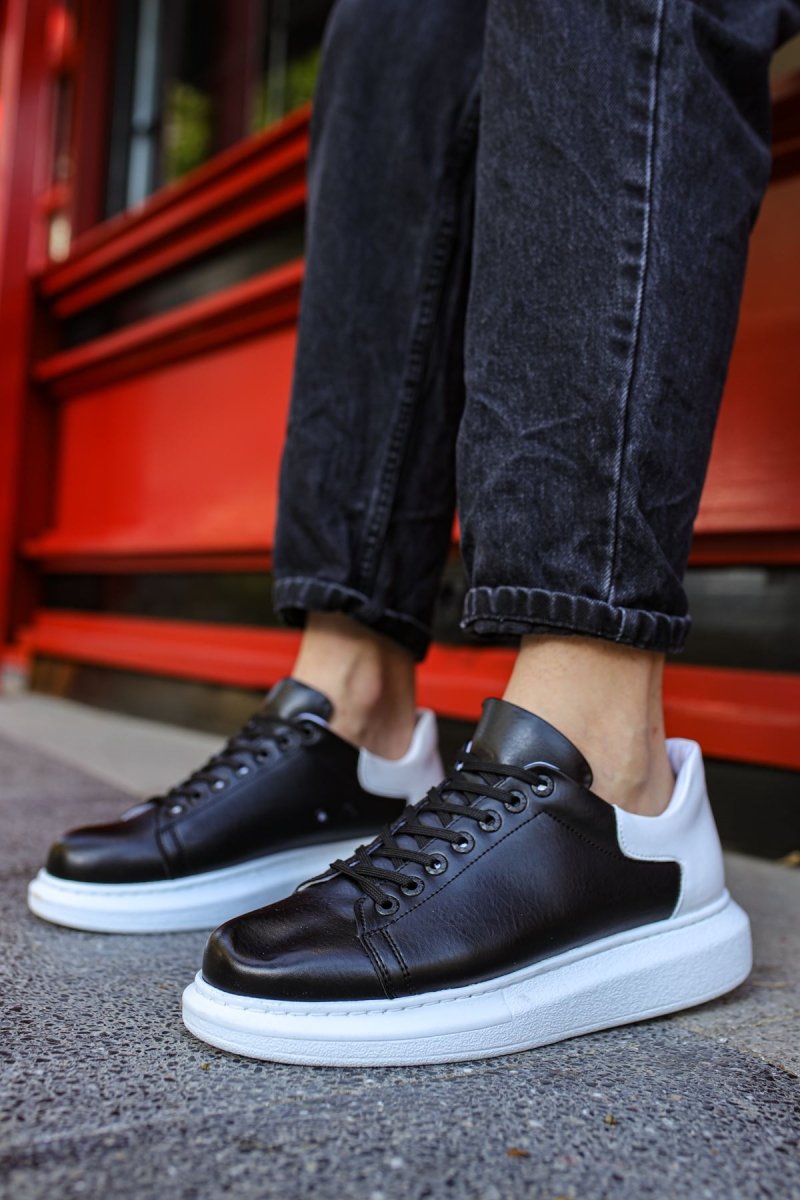 CH256 - CBT Estrella Erkek Ayakkabı SIYAH/BEYAZ - chekich.com