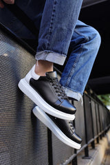 CH256 - CBT Estrella Erkek Ayakkabı SIYAH/BEYAZ - chekich.com