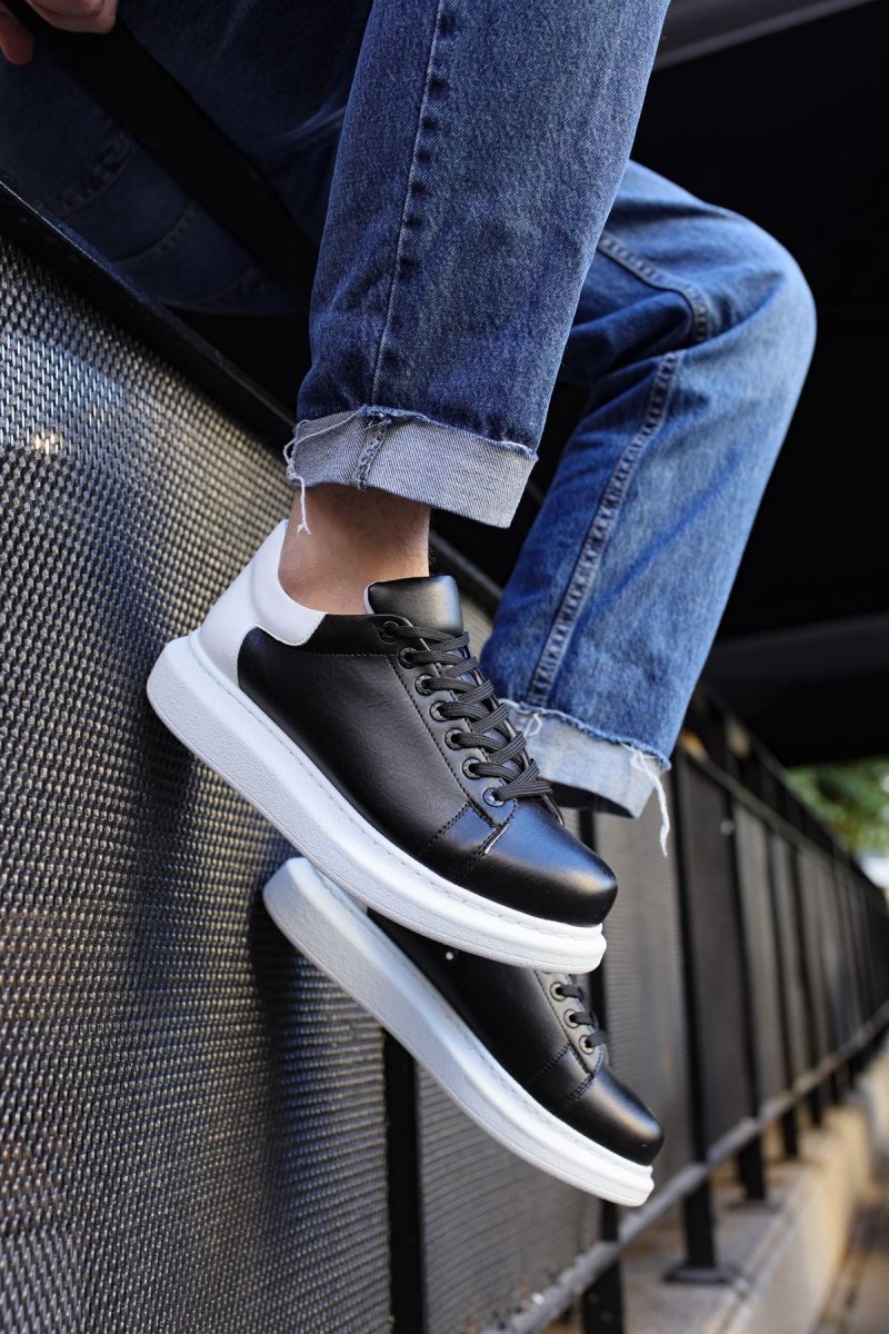 CH256 - CBT Estrella Erkek Ayakkabı SIYAH/BEYAZ - chekich.com