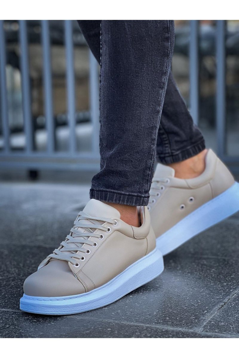 CH257 - CBT Estrella Beige Men Sneaker - chekich.com
