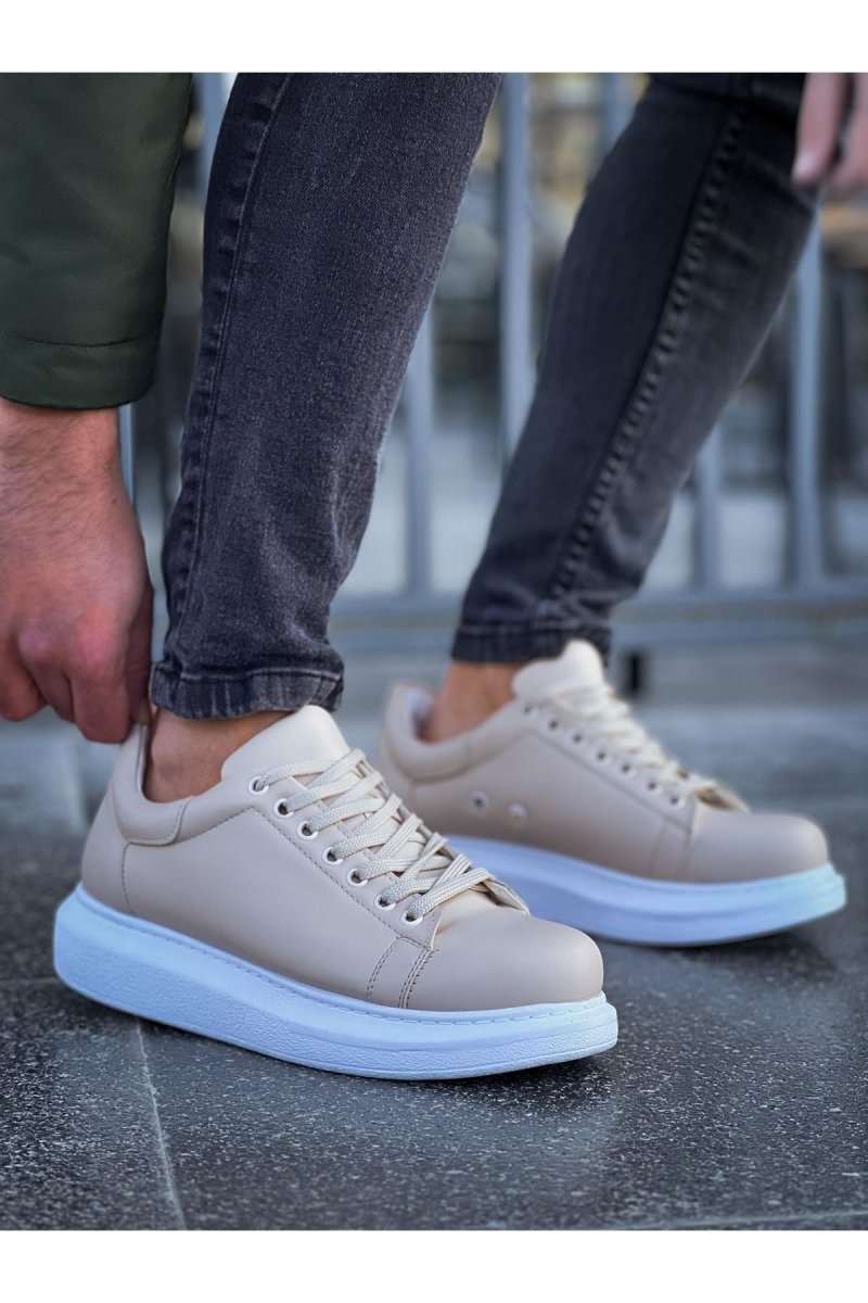 CH257 - CBT Estrella Beige Men Sneaker - chekich.com