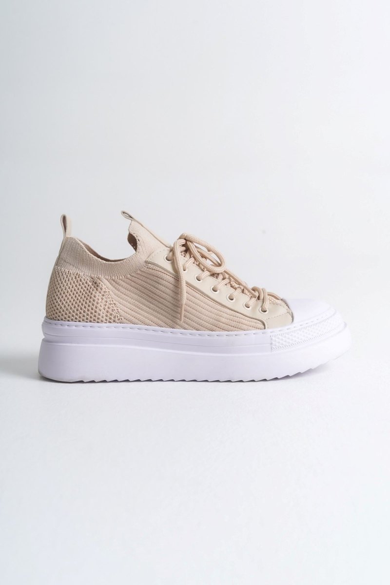 CH2601 - Triko Erkek Ayakkabı BEJ - chekich.com