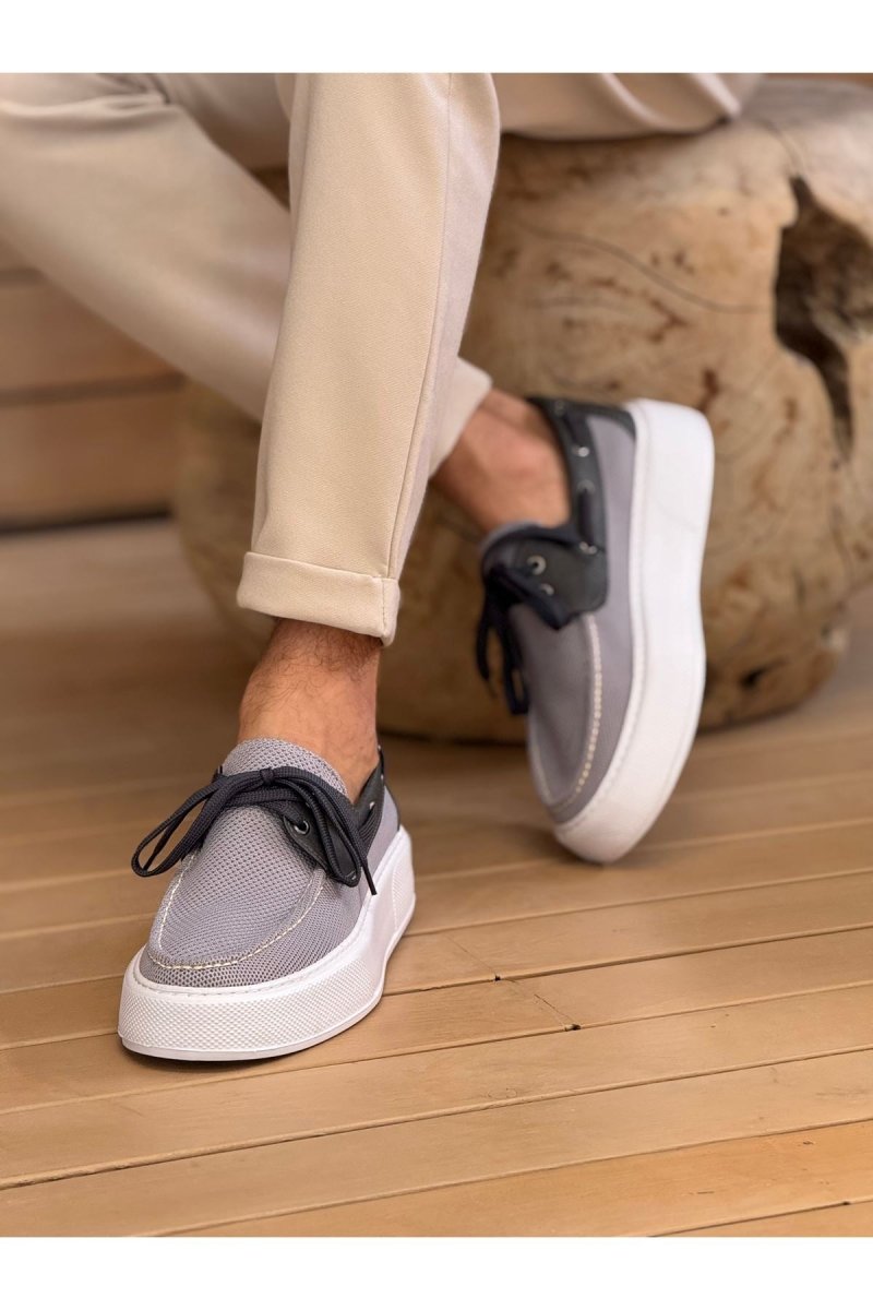 CH2602 - Triko Erkek Ayakkabı ANTRASIT - chekich.com