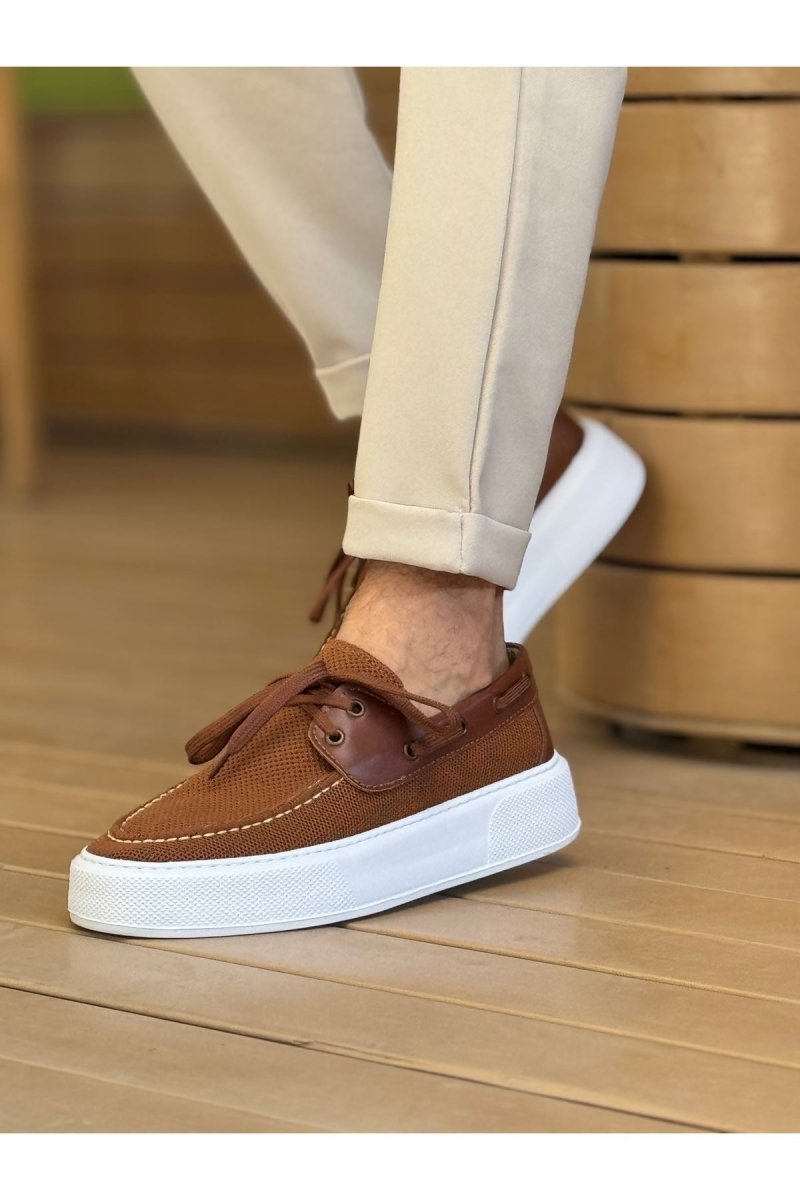 CH2602 - Triko Erkek Ayakkabı KAHVE - chekich.com