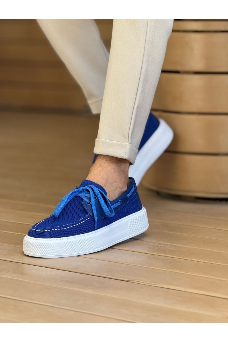 CH2602 - Triko Erkek Ayakkabı MAVI - chekich.com