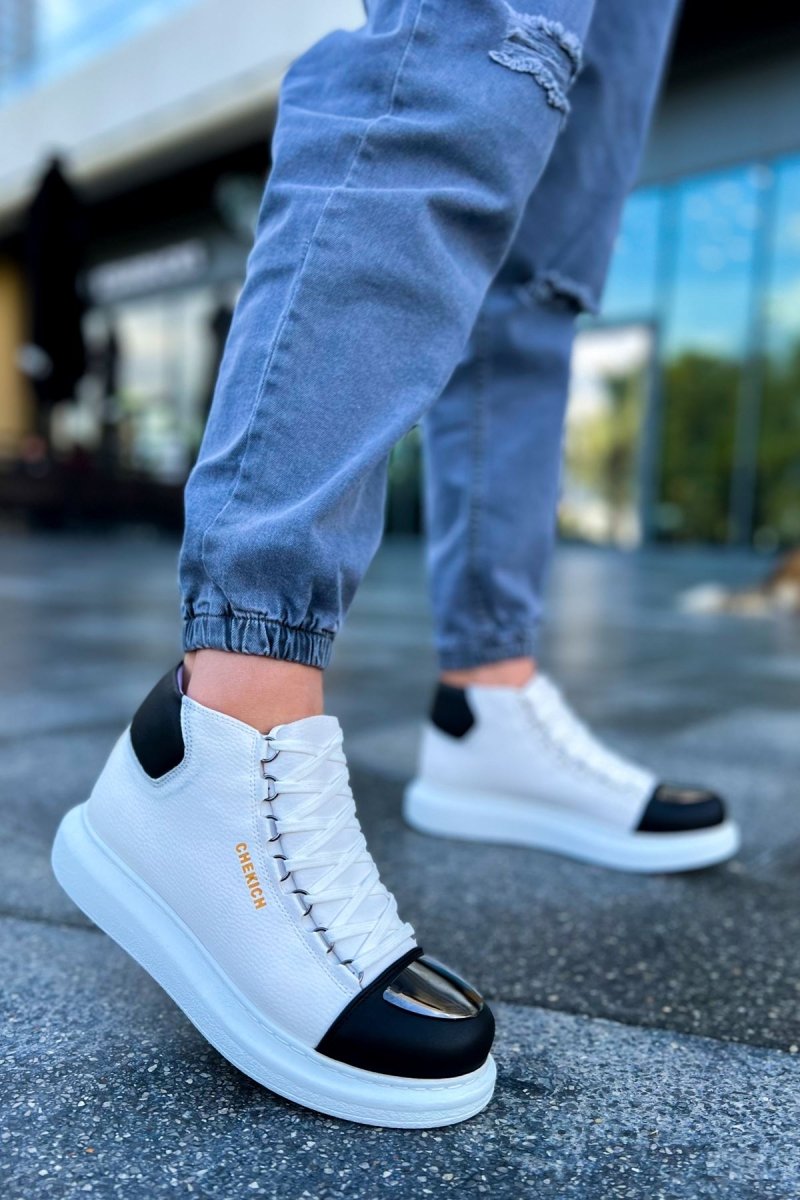 CH267 - GBT Roma Mirror Erkek Bot BEYAZ/SIYAH - chekich.com