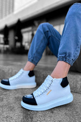 CH267 - GBT Roma Mirror Erkek Bot BEYAZ/SIYAH - chekich.com