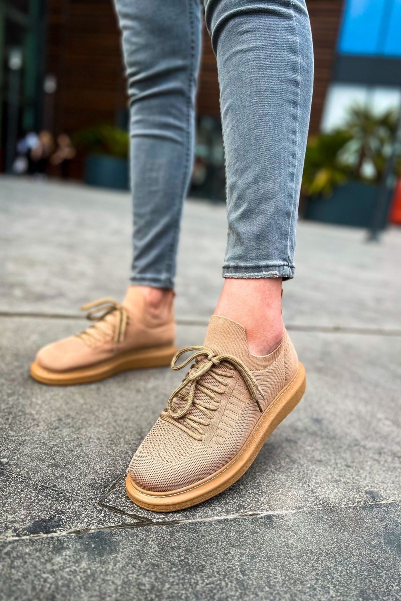 CH307 RT Tricot Men Sneaker KAHVE - chekich.com