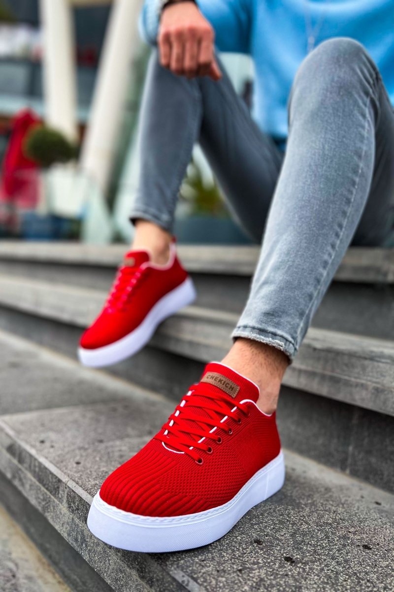 CH413 - TBT Crew Men Sneaker Red - chekich.com