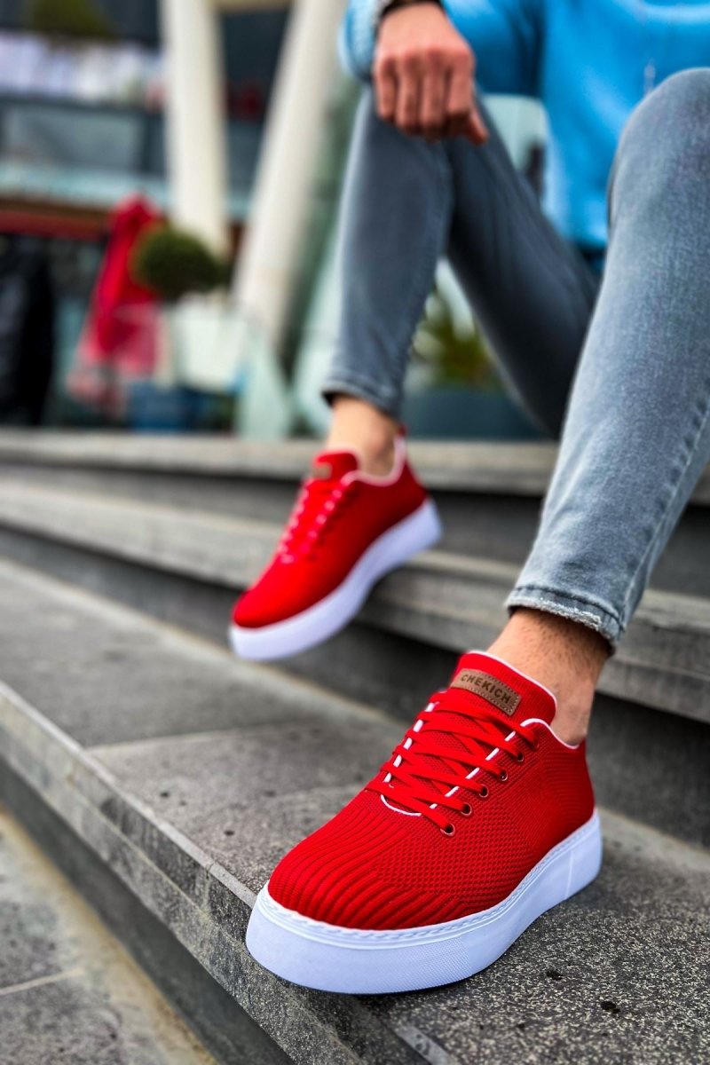 CH413 - TBT Crew Men Sneaker Red - chekich.com