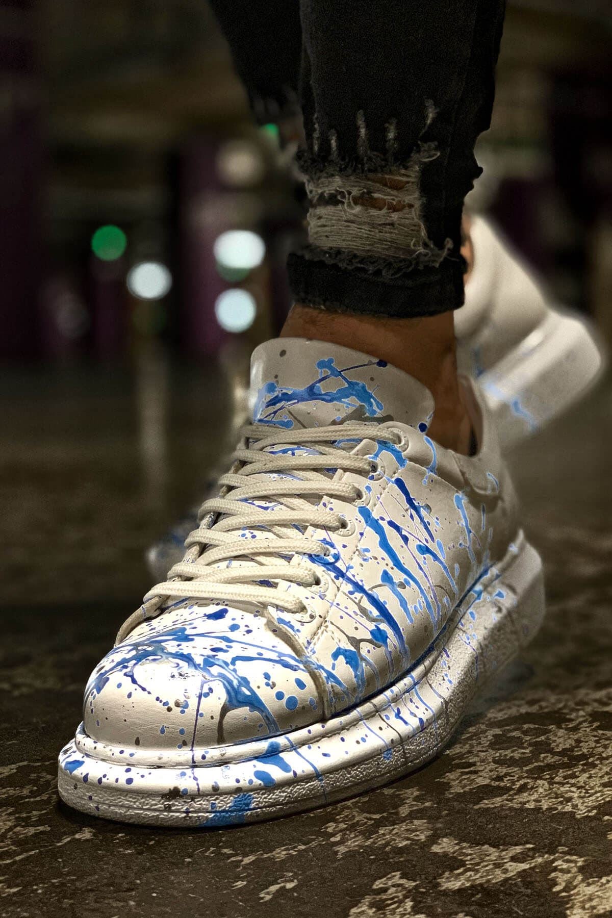 CH254 - CBT Pittura Men Sneaker 416 Blue PÜSKÜRTME