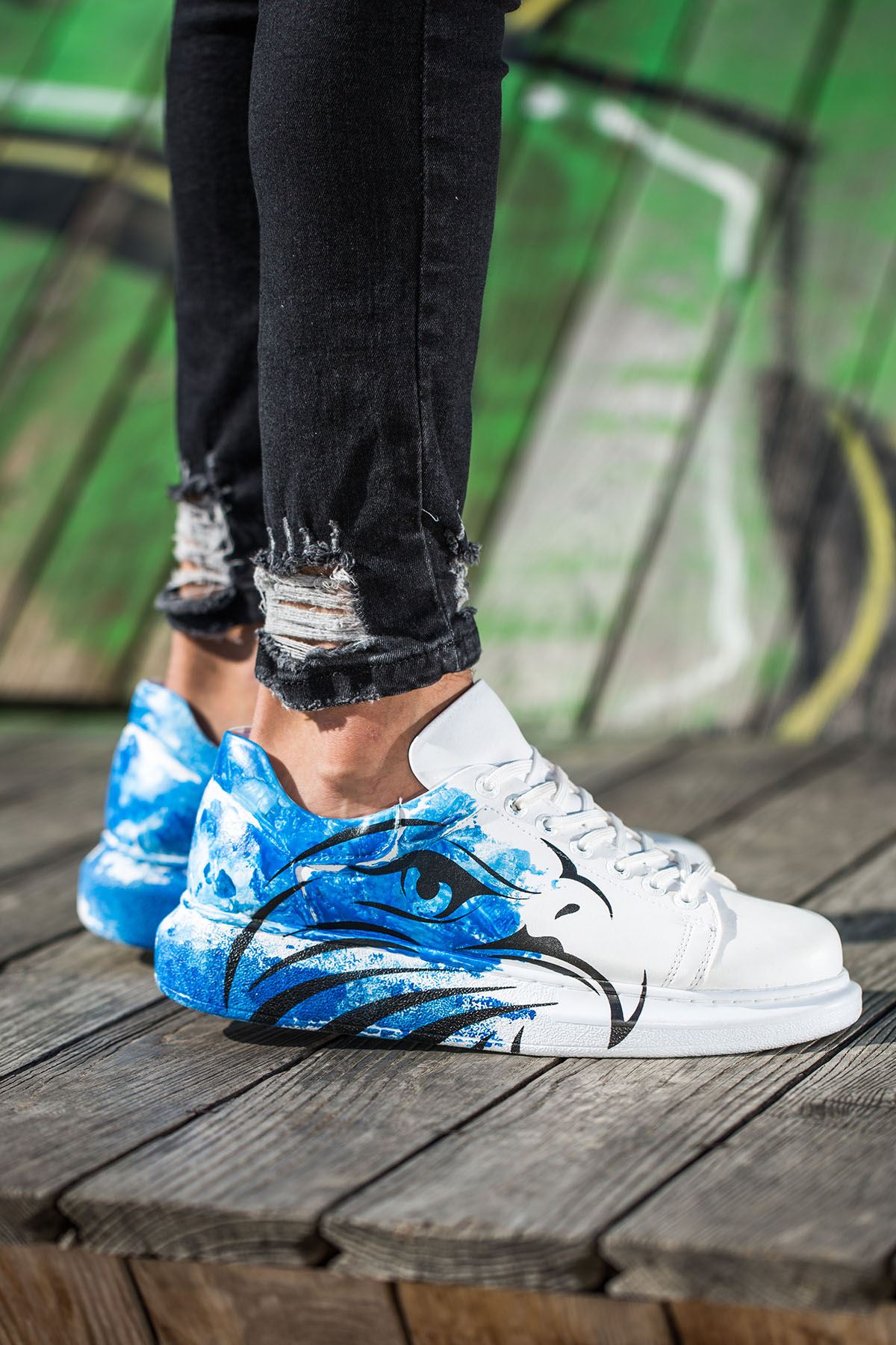CH254 - CBT Pittura Men Sneaker 424 Blue SAHIN