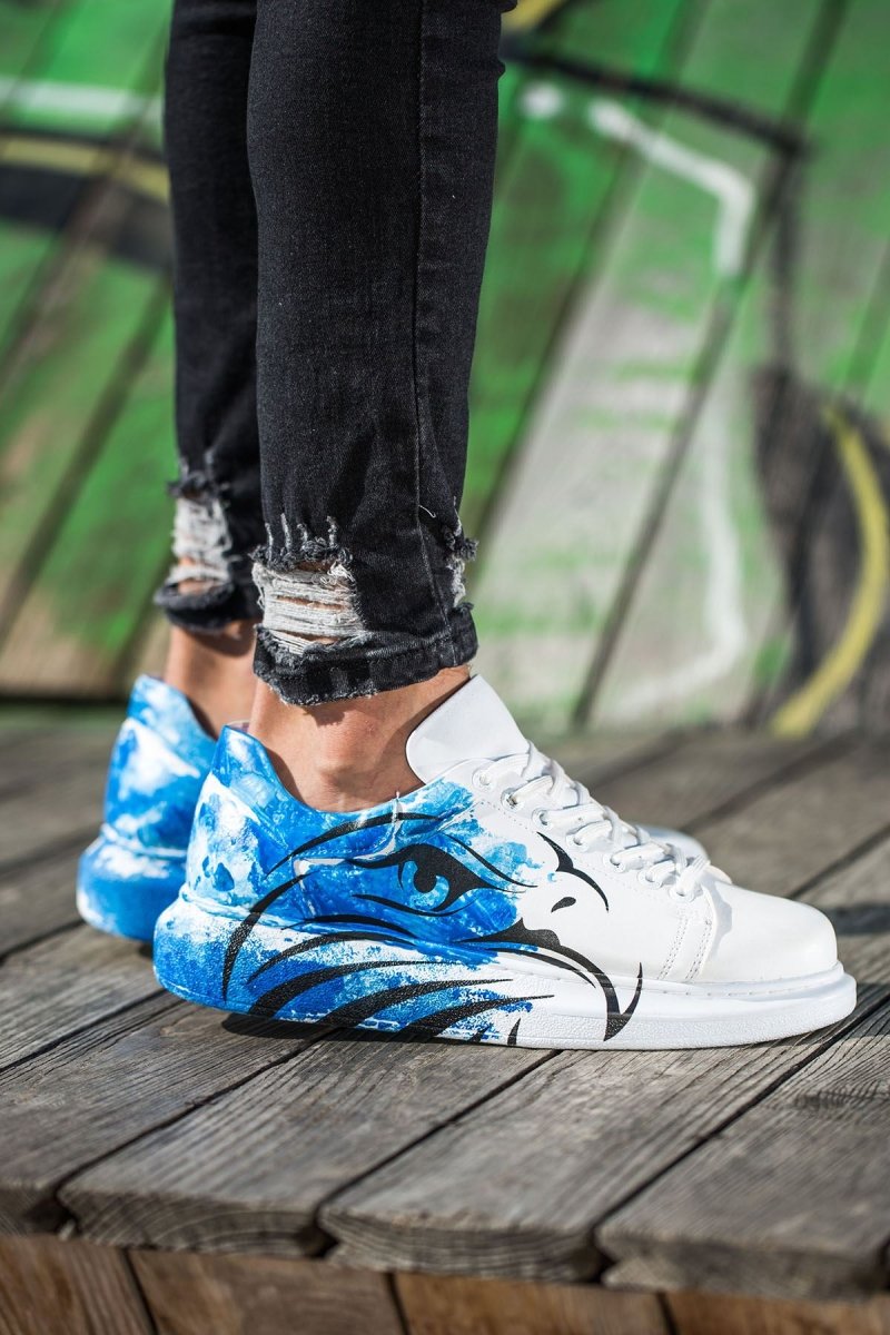 CH254 - CBT Pittura Men Sneaker 424 Blue SAHIN - chekich.com