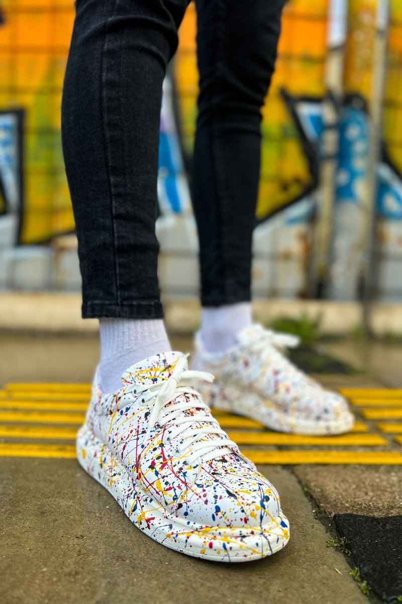 CH254 - CBT Pittura Men Sneaker 470 Yellow / Red / Blue - chekich.com