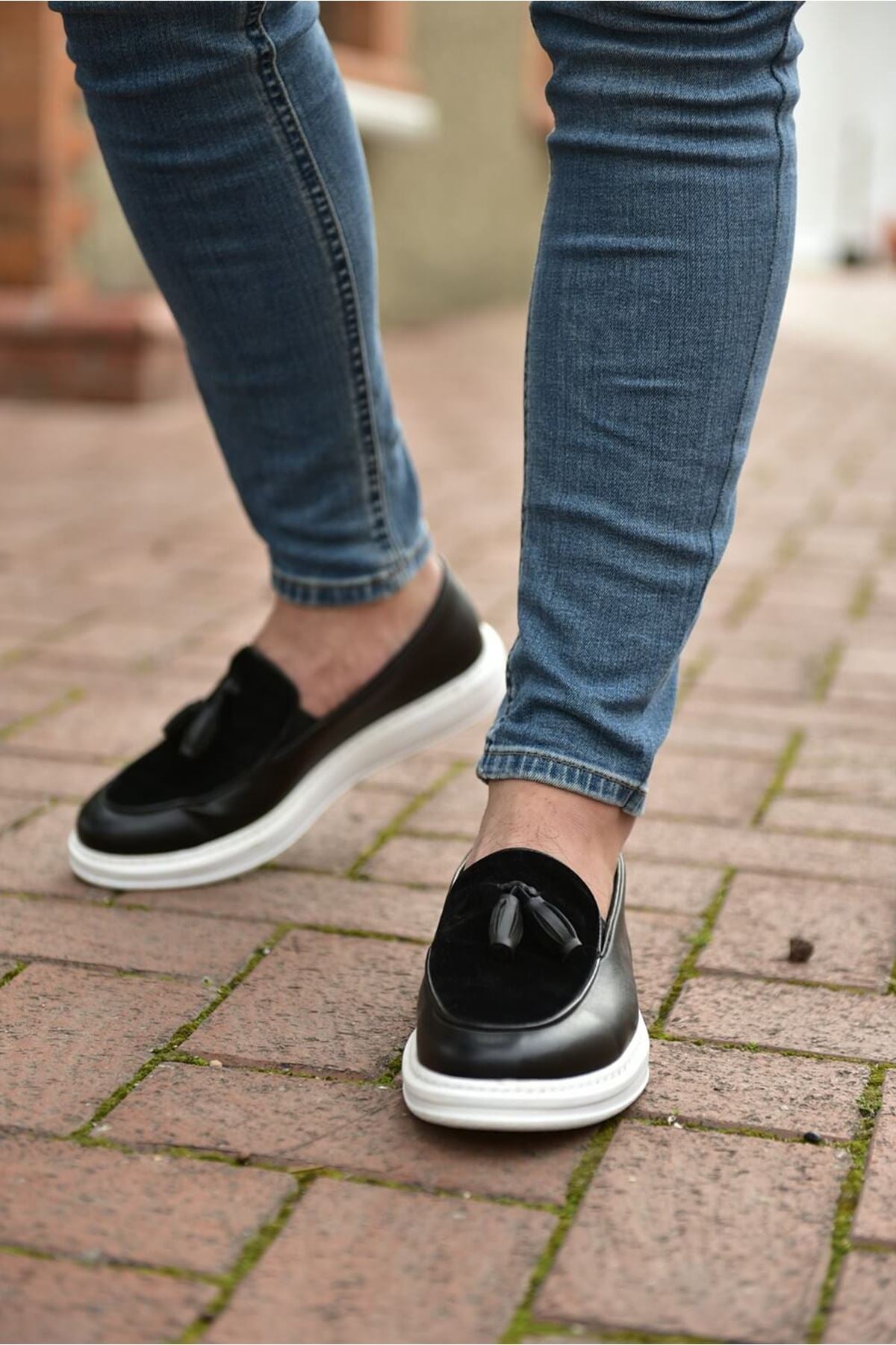 CH002 - CBT Loafer Pelle Men Sneaker Black