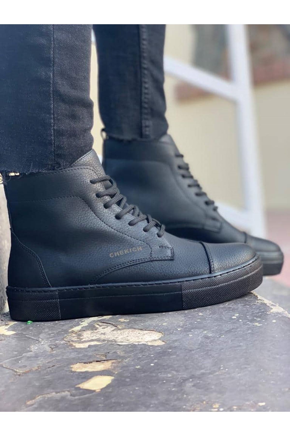 CH029 CST Vulcanized Lace Up Men's Boots Black