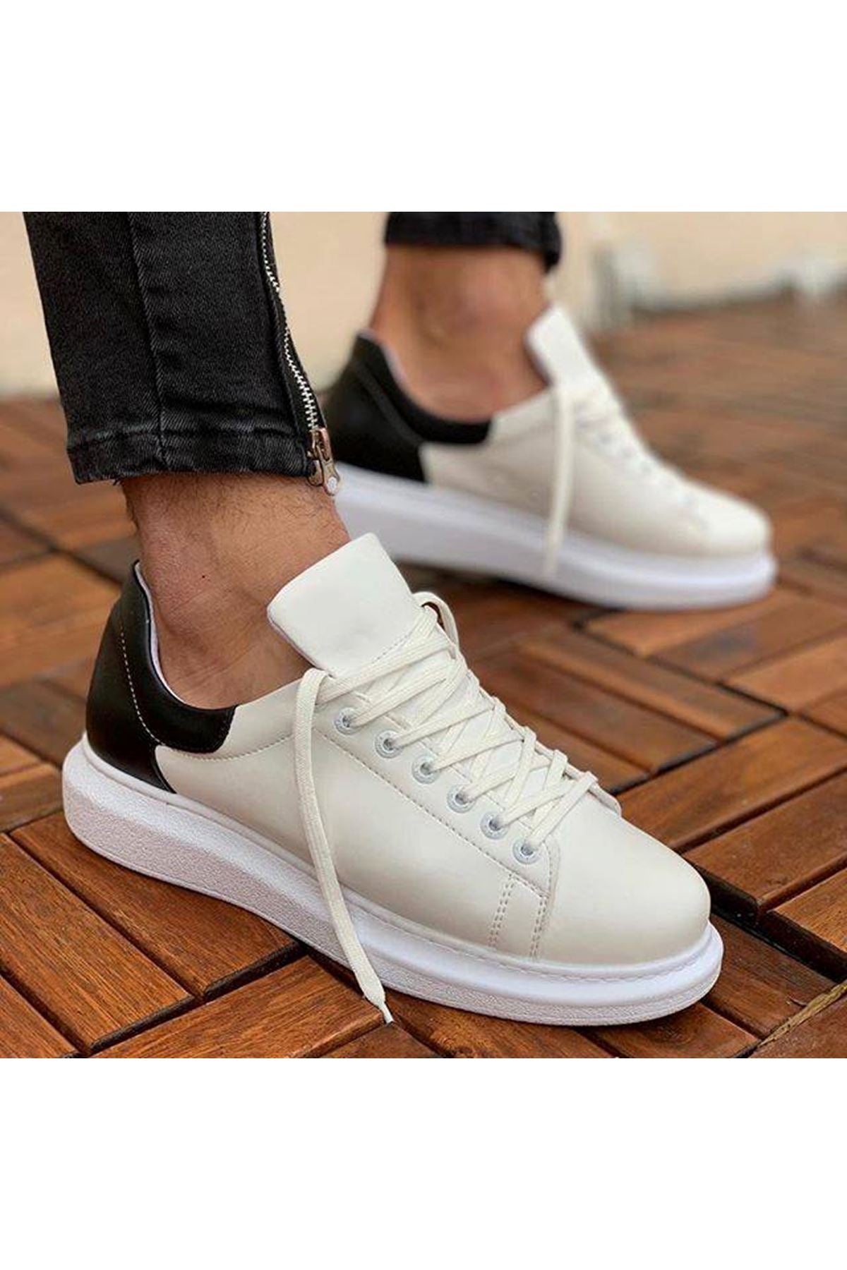 CH256 - CBT Estrella Men Sneaker White/Black