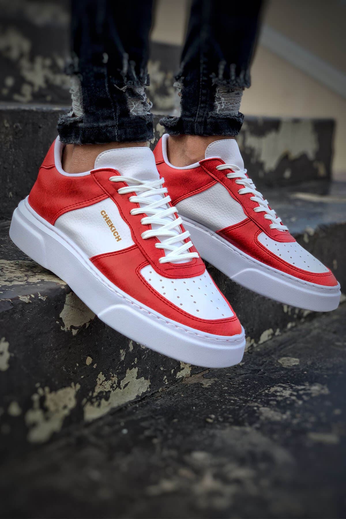 CH087 - CBT Kenton Men Sneaker Red / White