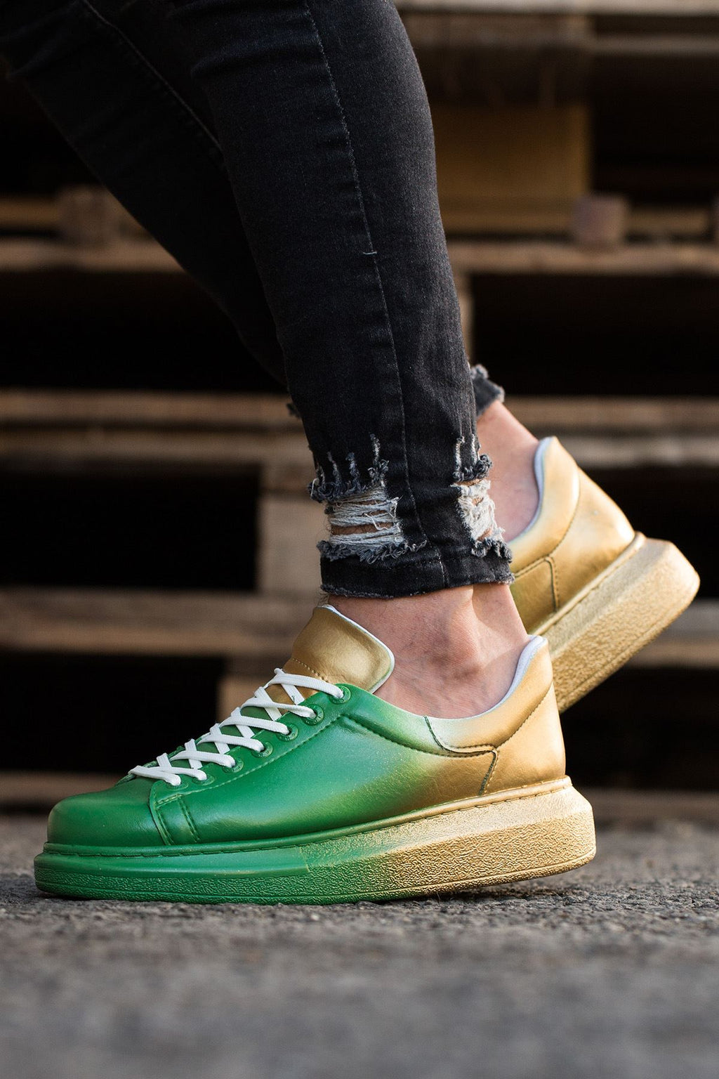 CH254 CBT Pittura Herren Sneaker 428 YESIL / SARI