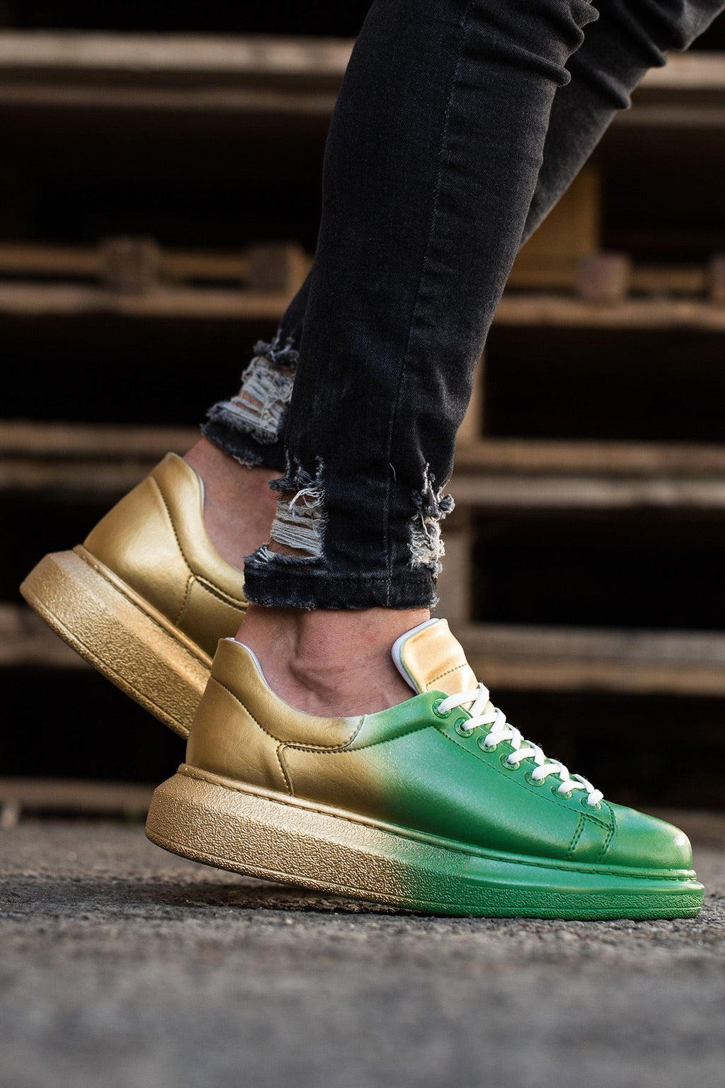 CH254 CBT Pittura Herren Sneaker 428 YESIL / SARI