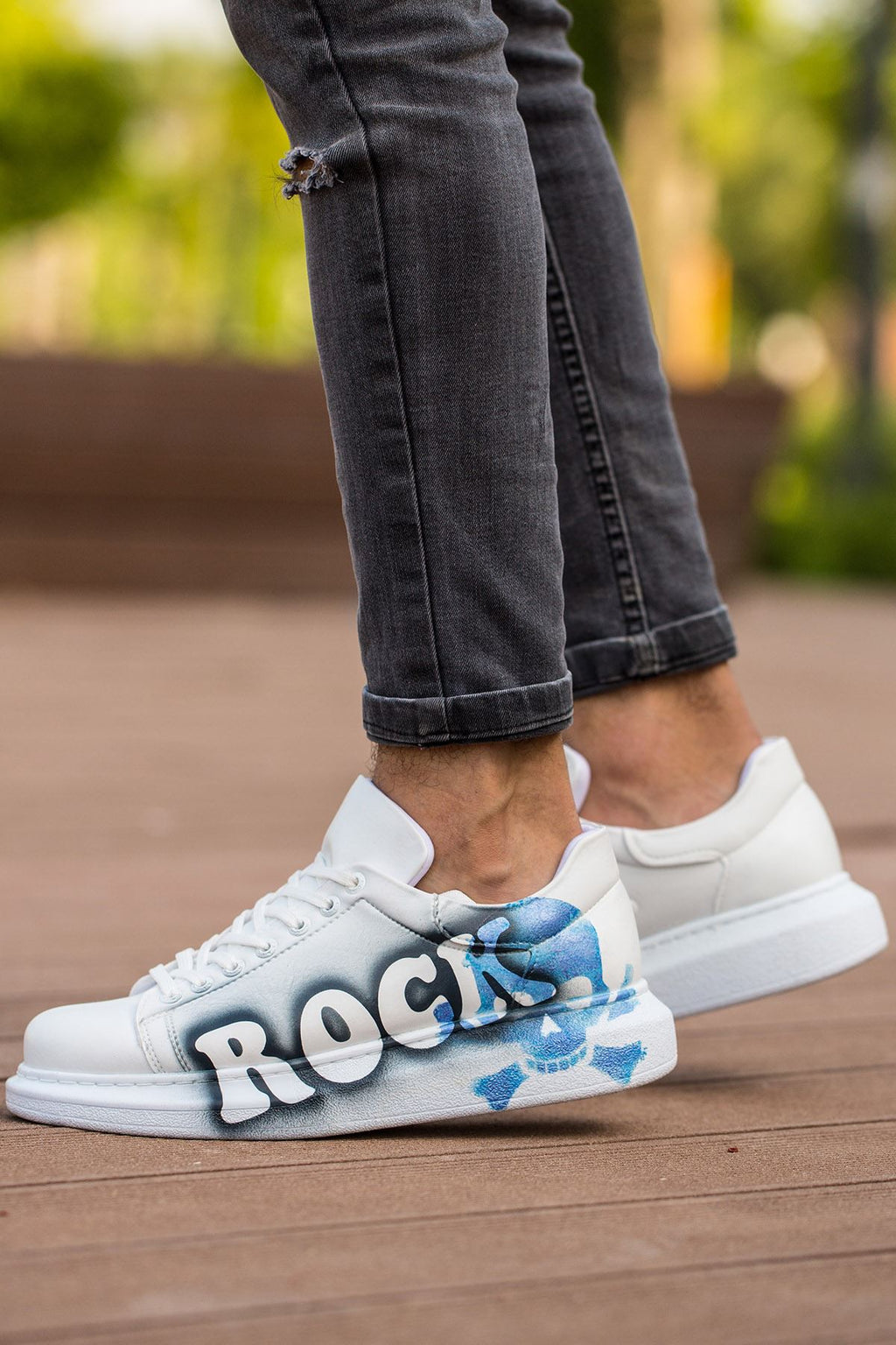 CH254 CBT Pittura Herren Sneaker 446 Weiß / MAVI ROCK