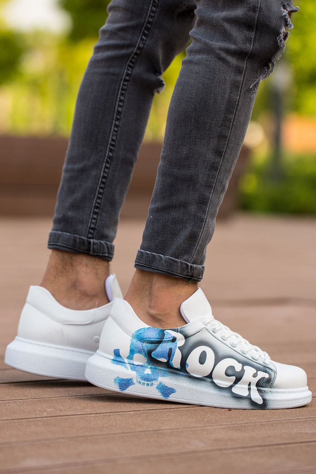 CH254 CBT Pittura Herren Sneaker 446 Weiß / MAVI ROCK