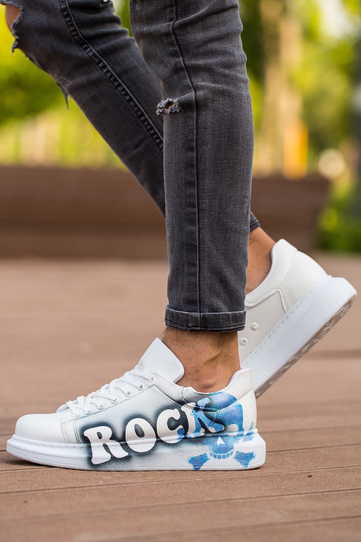 CH254 - CBT Pittura Men Sneaker 446 White / MAVI ROCK