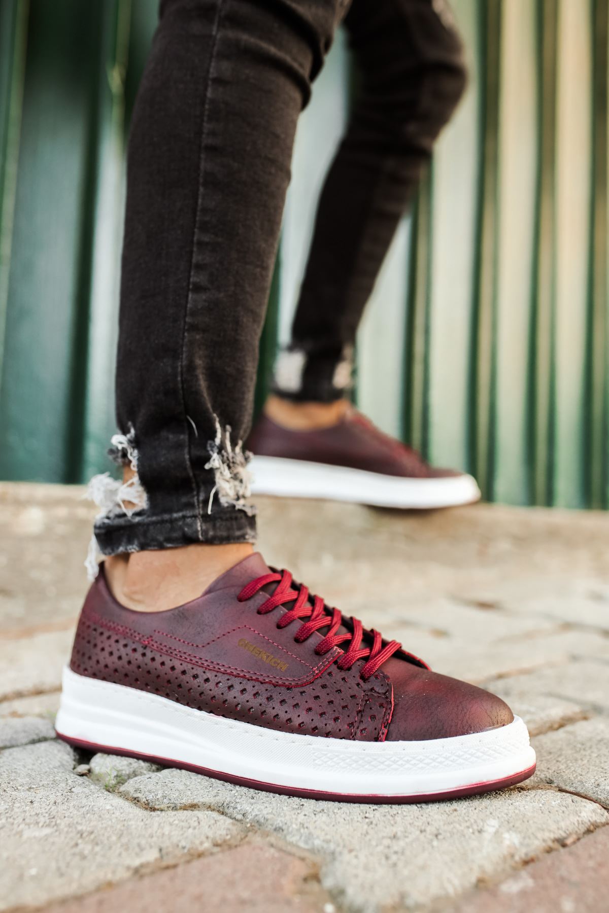 CH043 CBT Cowien Erkek Ayakkabi Burgundy