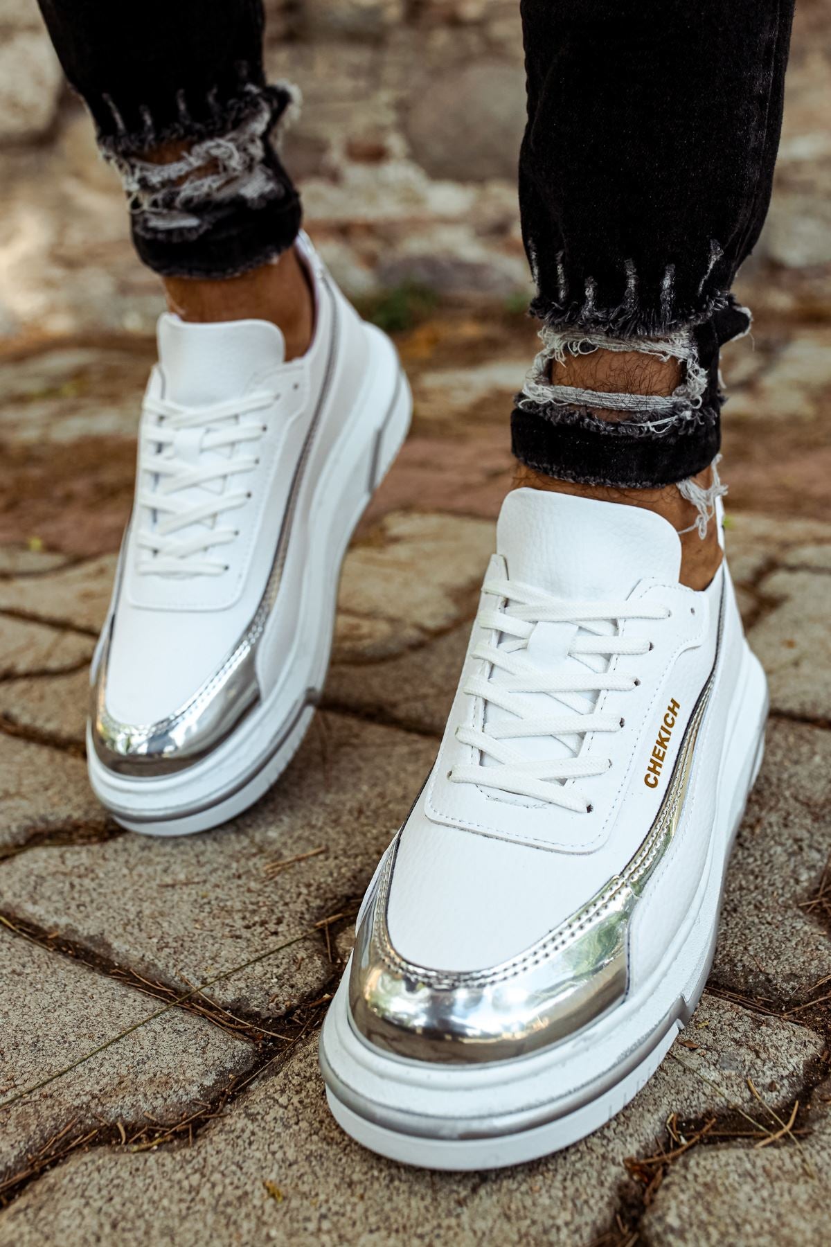CH041 CBT Renaissance Men Sneaker White/GUMUS