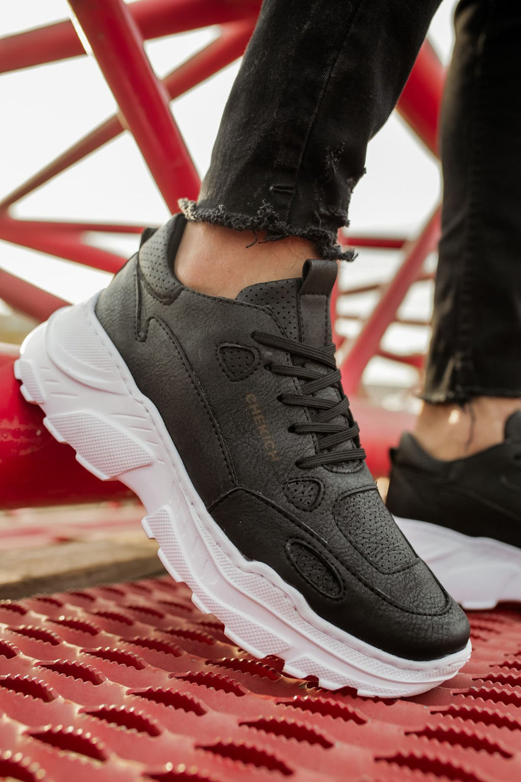 CH089 - CBT Low Top Lace Up Men Sneaker Black
