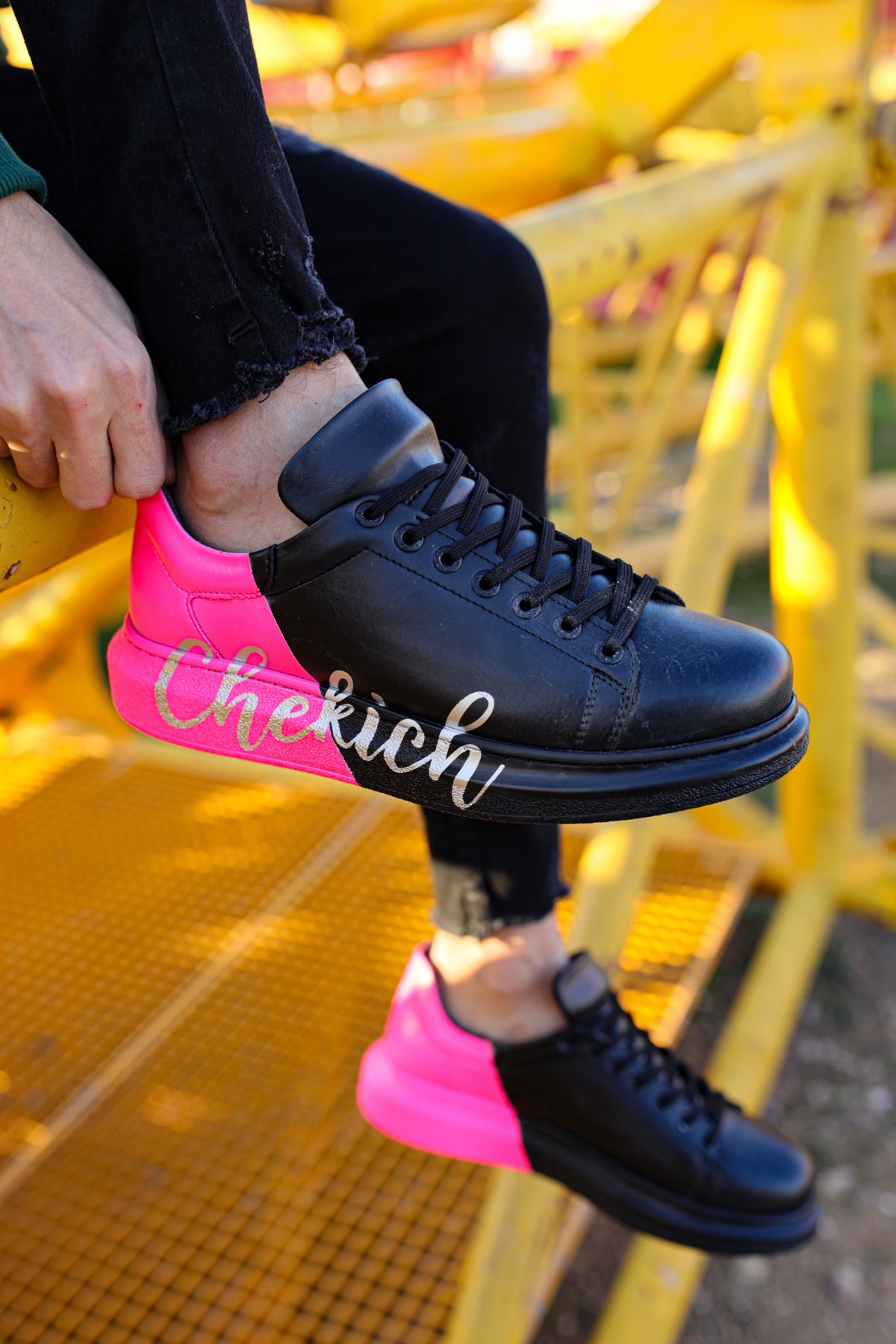 CH254 - CST Pittura Men's Sneakers 477 Black / PEMBECHEKICH