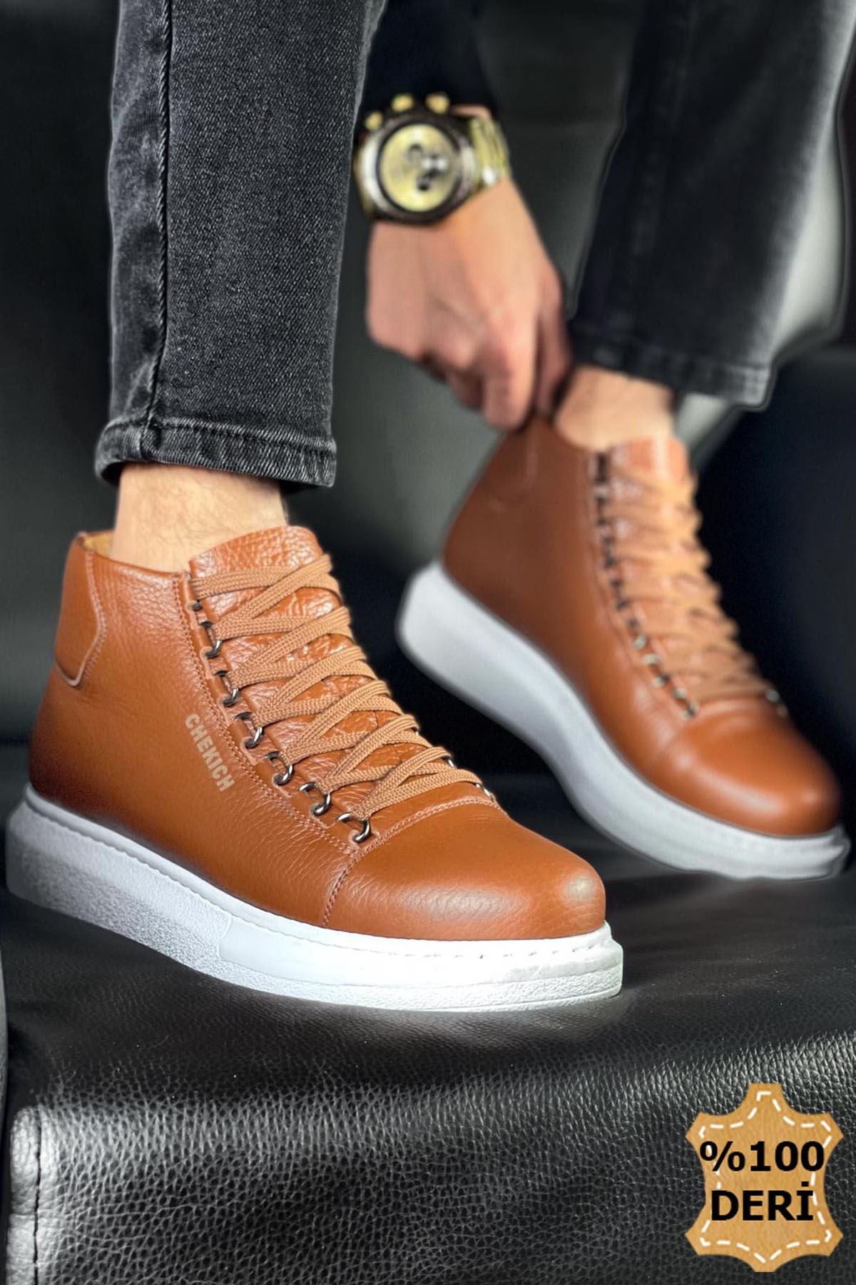 CH258 - DBT Roma Deri Men's Boots Tan