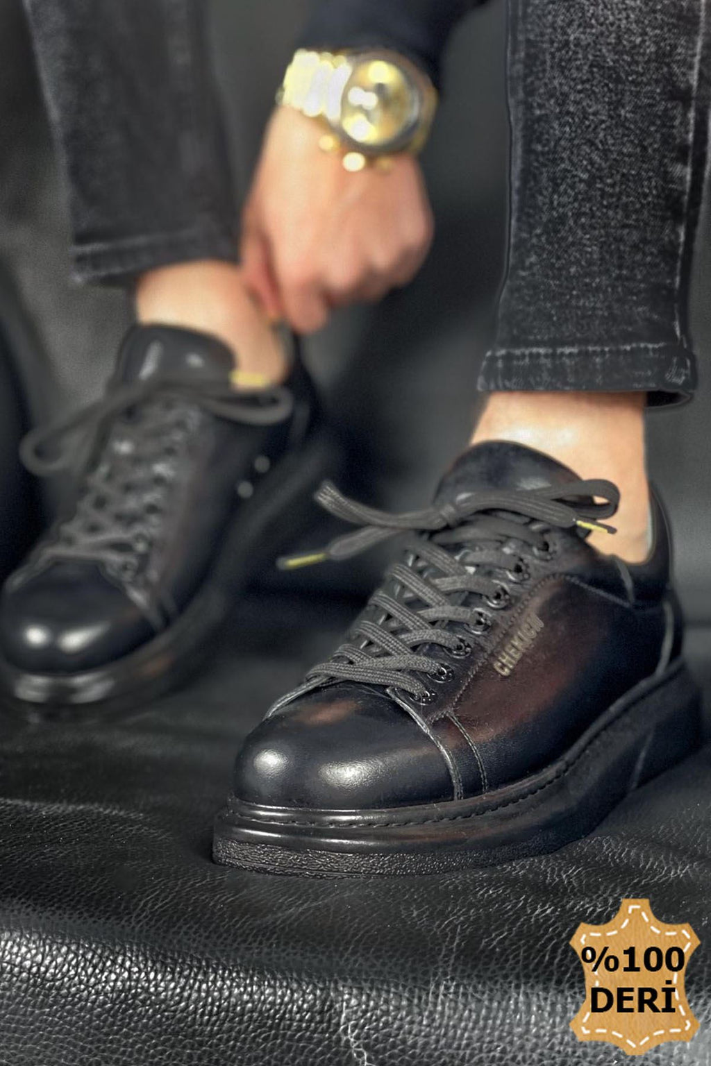 CH257 DST Estrella Deri Men Sneaker Black