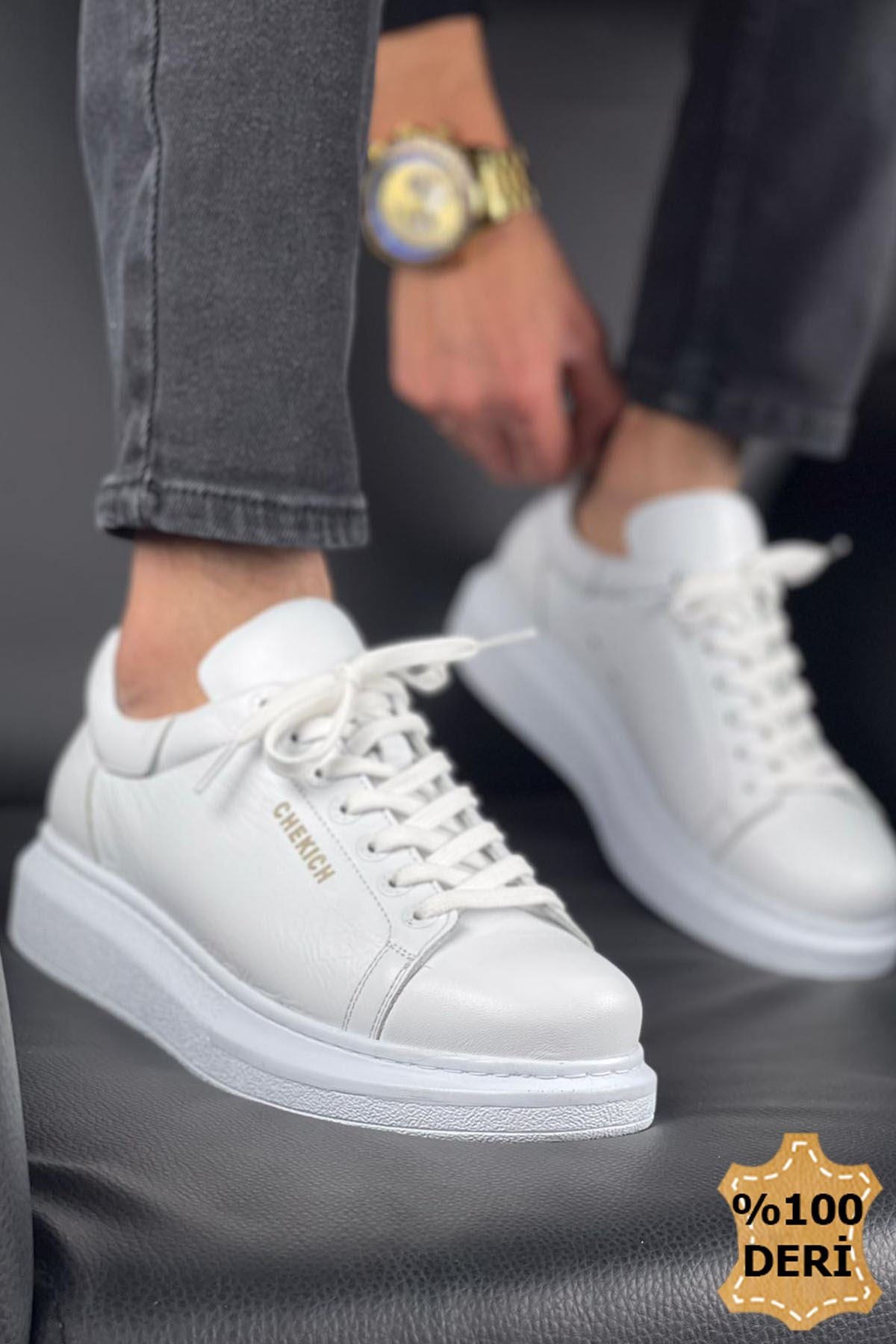 CH257 - DBT Estrella Deri Men's Sneakers White