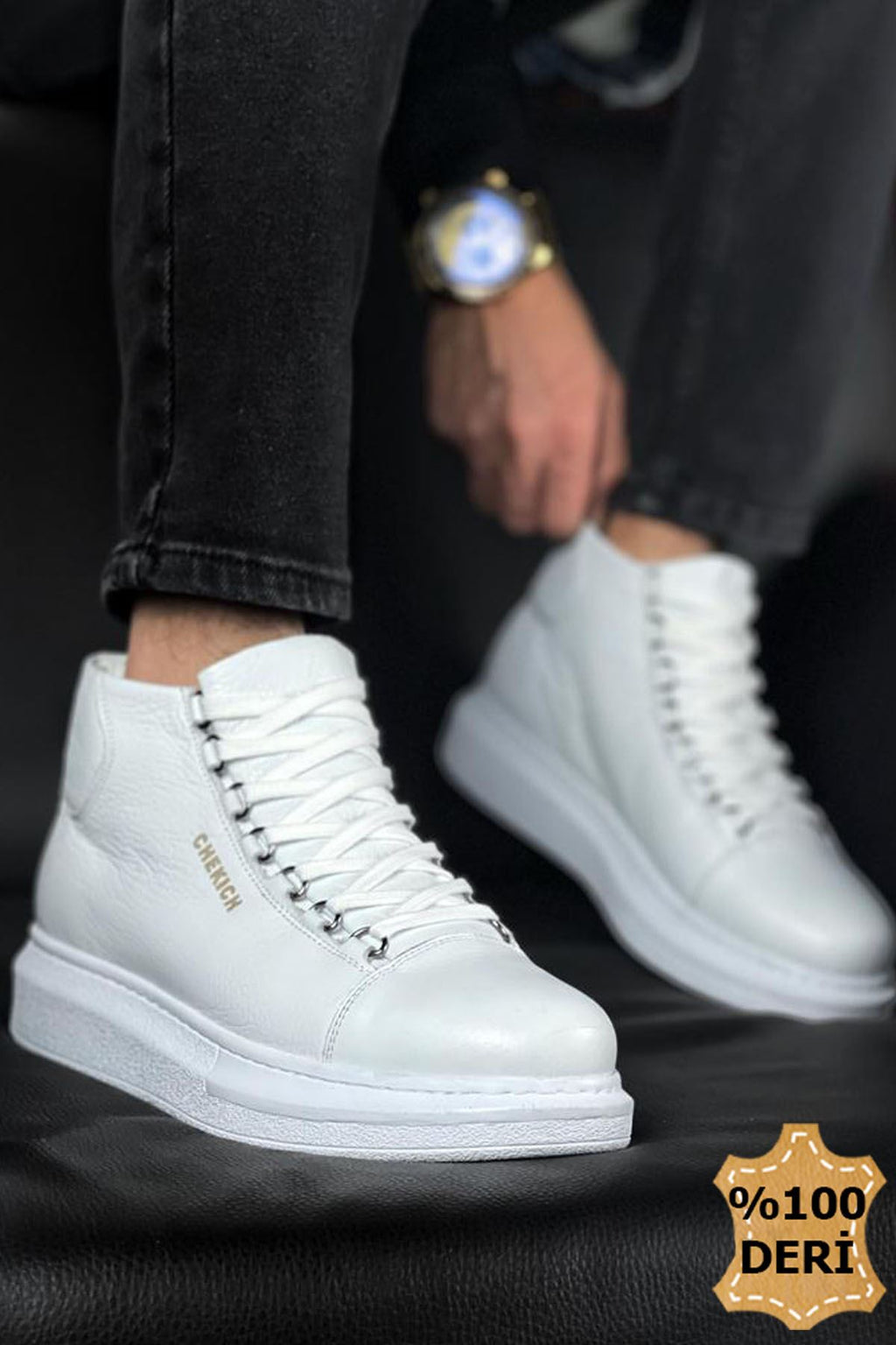CH258 - DBT Roma Deri Men's Boots White