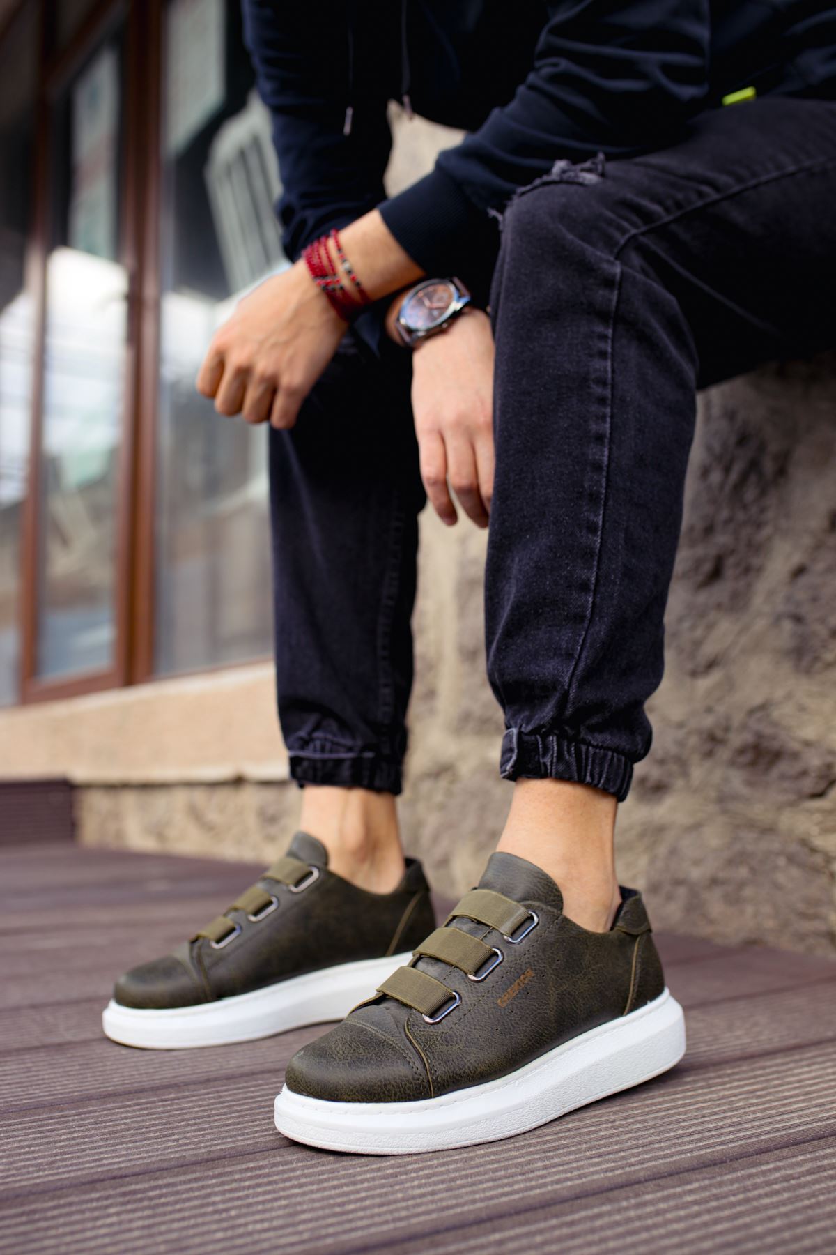CH253 - CBT Mirror Non Men Sneaker Khaki