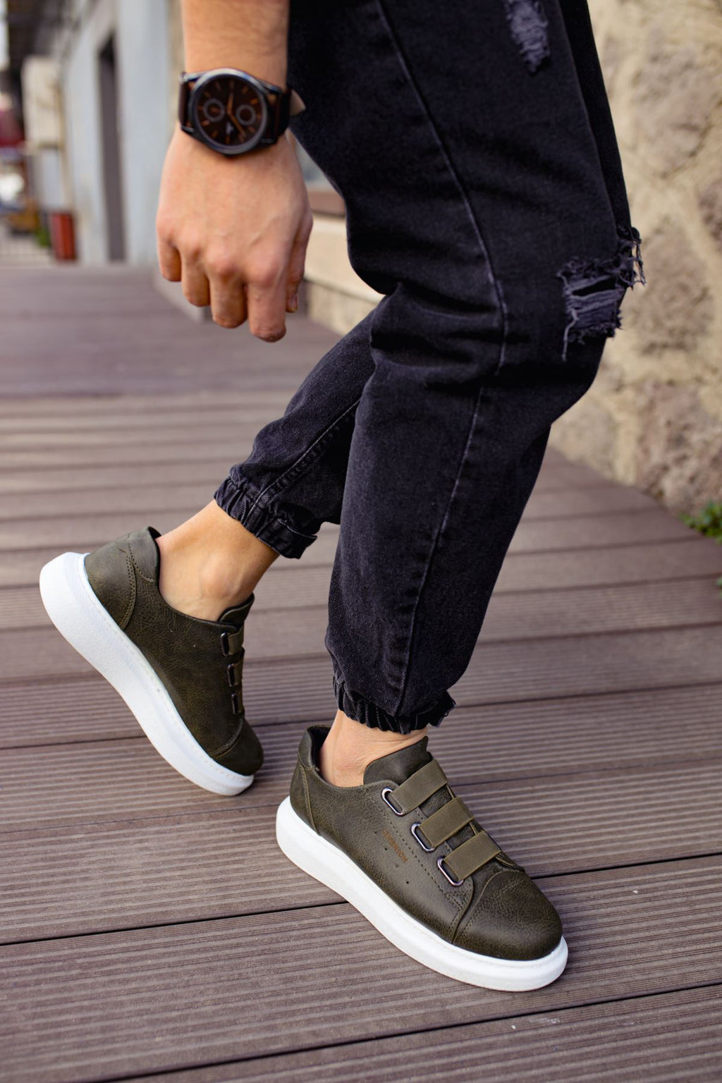 CH253 - CBT Mirror Non Men Sneaker Khaki